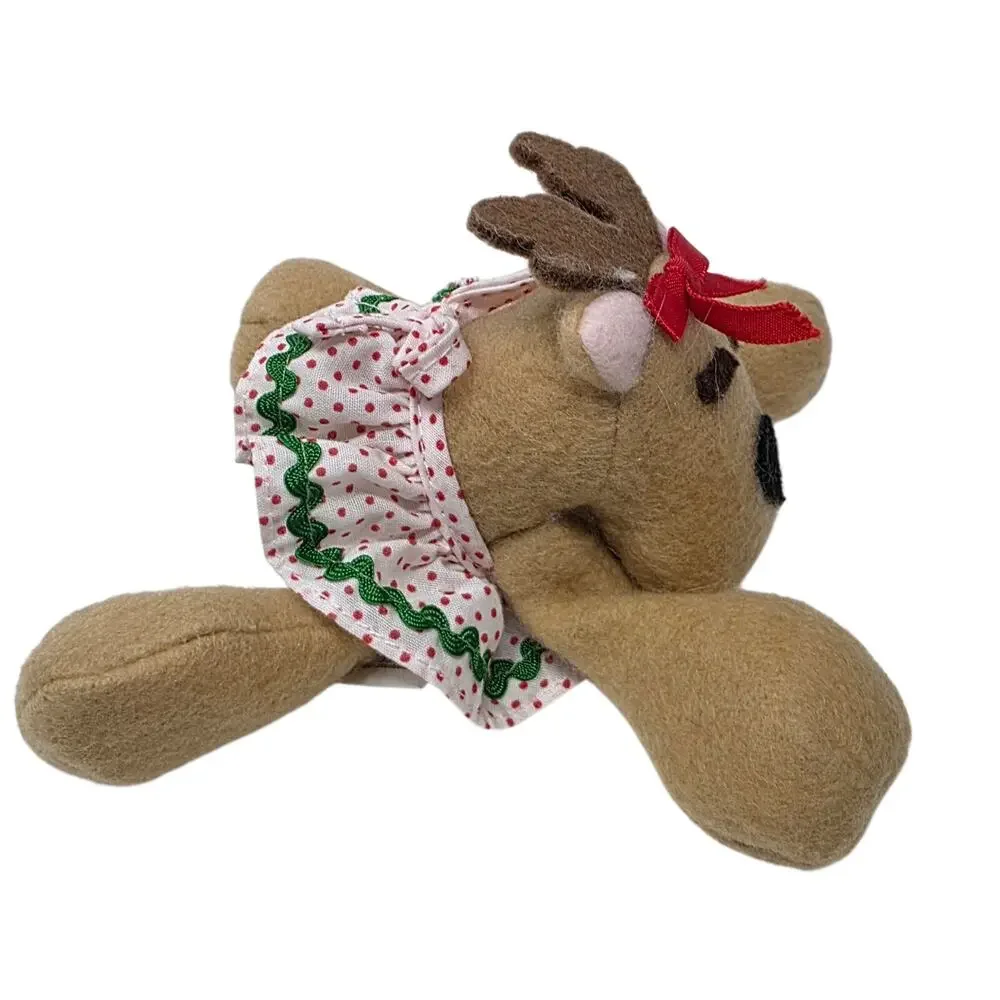 Vintage Hallmark Rodney & Rhonda Reindeer Plush Pair Christmas Shelf Sitters